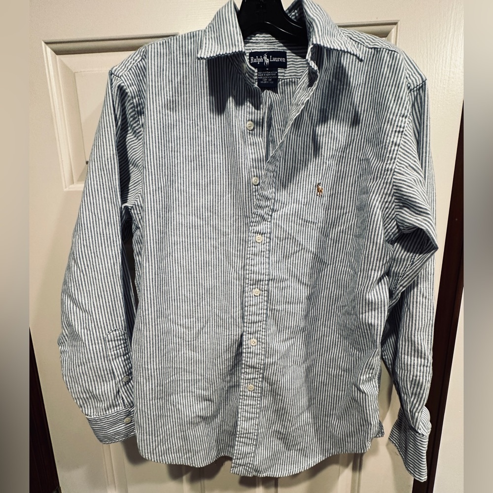 Vintage Ralph Lauren Striped Button Up Shirt -size 8
